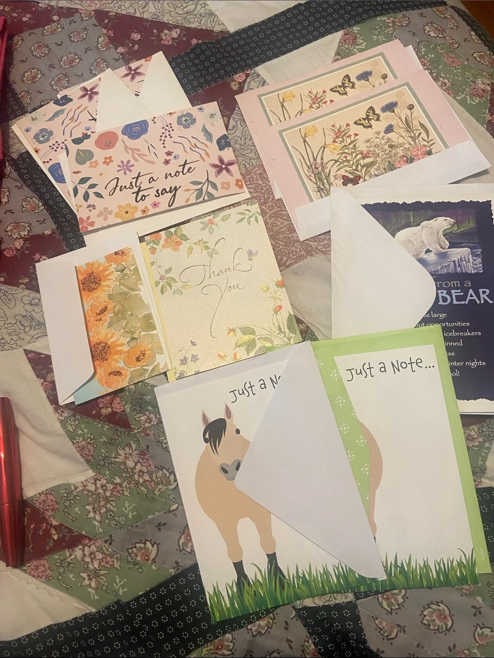 🎃 Assorted Floral & Animal Note Card Set - 10 cards and envelopes